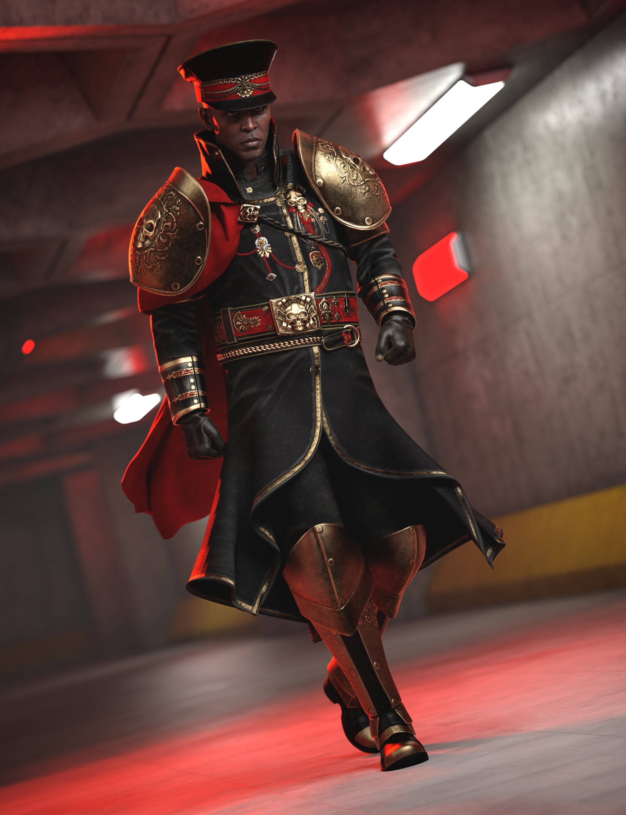 dForce Imperial Commander Outfit for Genesis 9 by: Barbara BrundonUmblefugly, 3D Models by Daz 3D