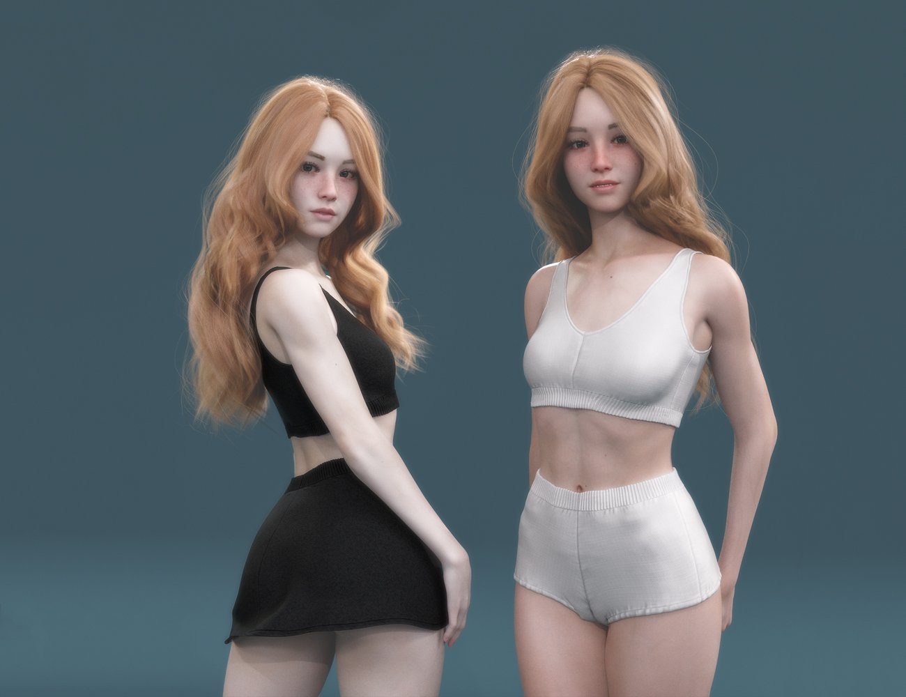 dForce GH Activewear Skort Outfit Genesis 9 and 8