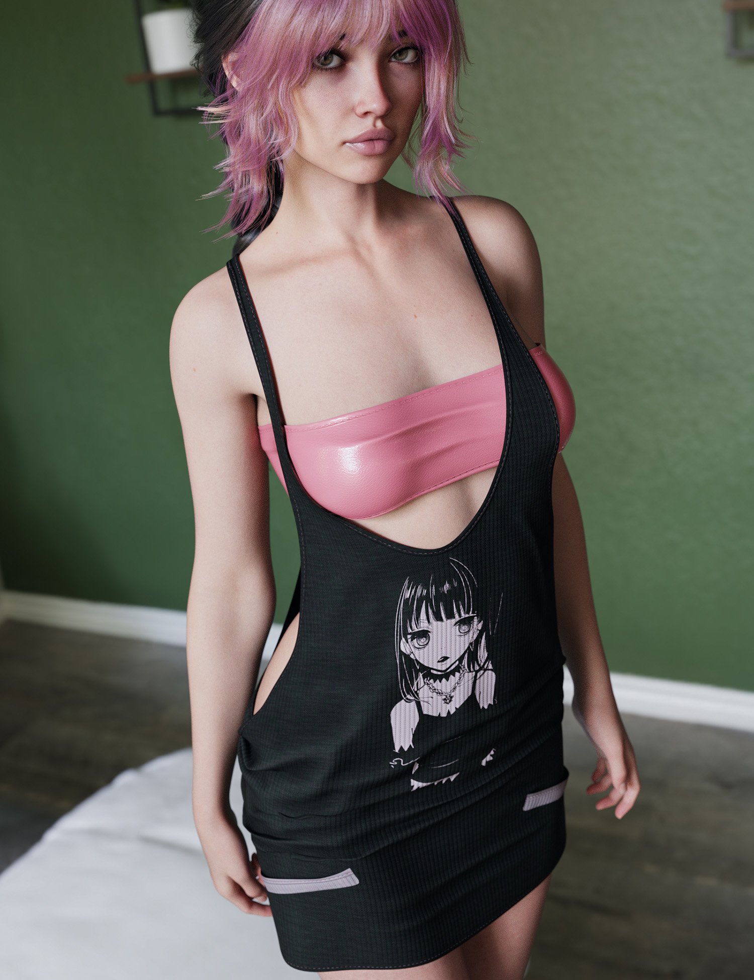 dForce Too Messy Tank Dress for Genesis 9