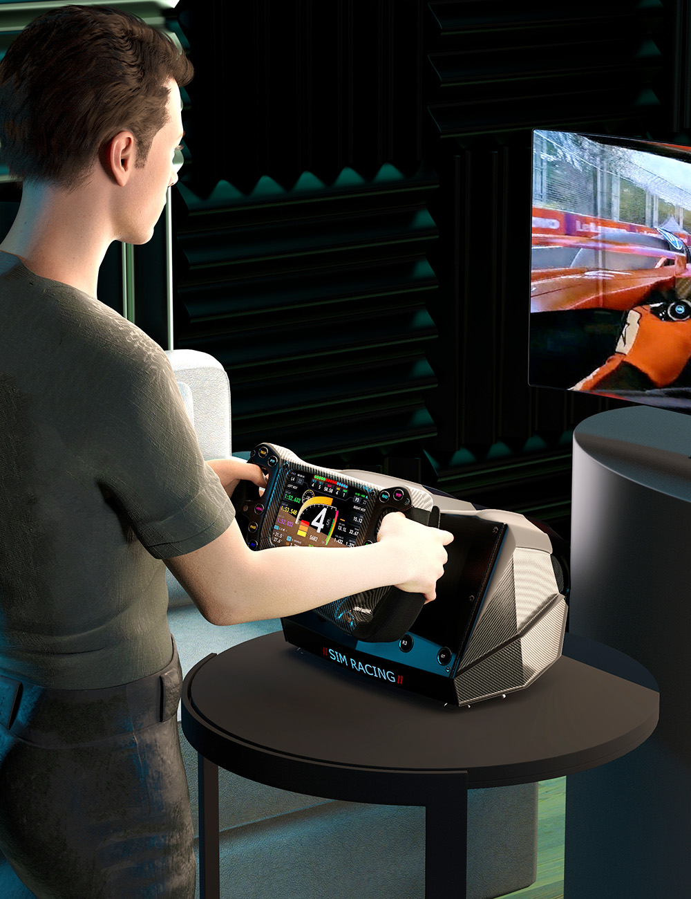 Sim Racing Steering Wheel by: 3DStyle, 3D Models by Daz 3D