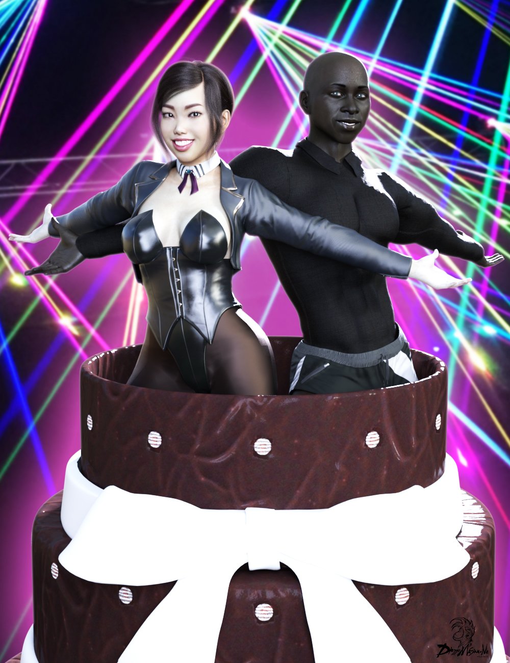 Animations for the JumpOut Cake by: Dieggo Masamune, 3D Models by Daz 3D