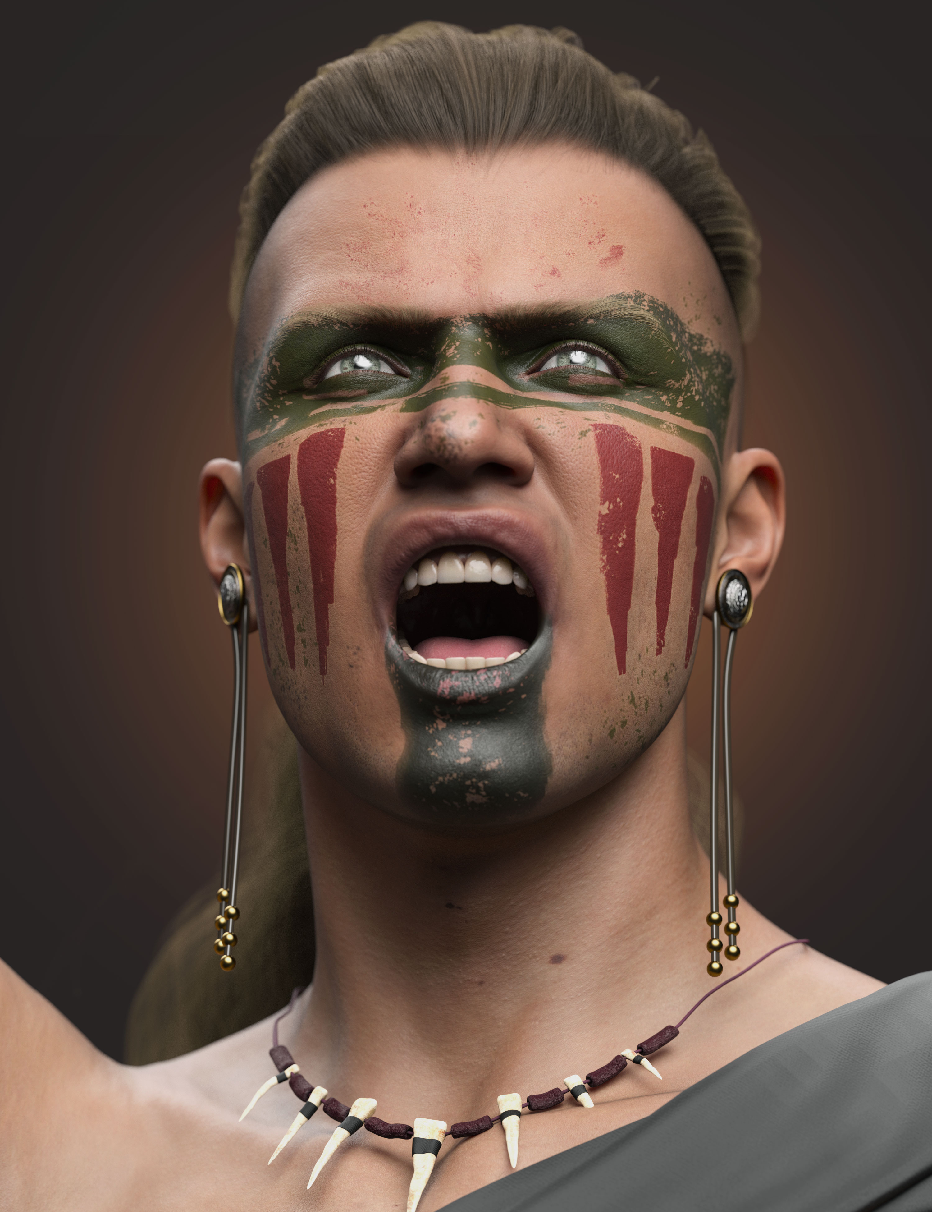 Savage War Paint LIE Makeup for Genesis 9