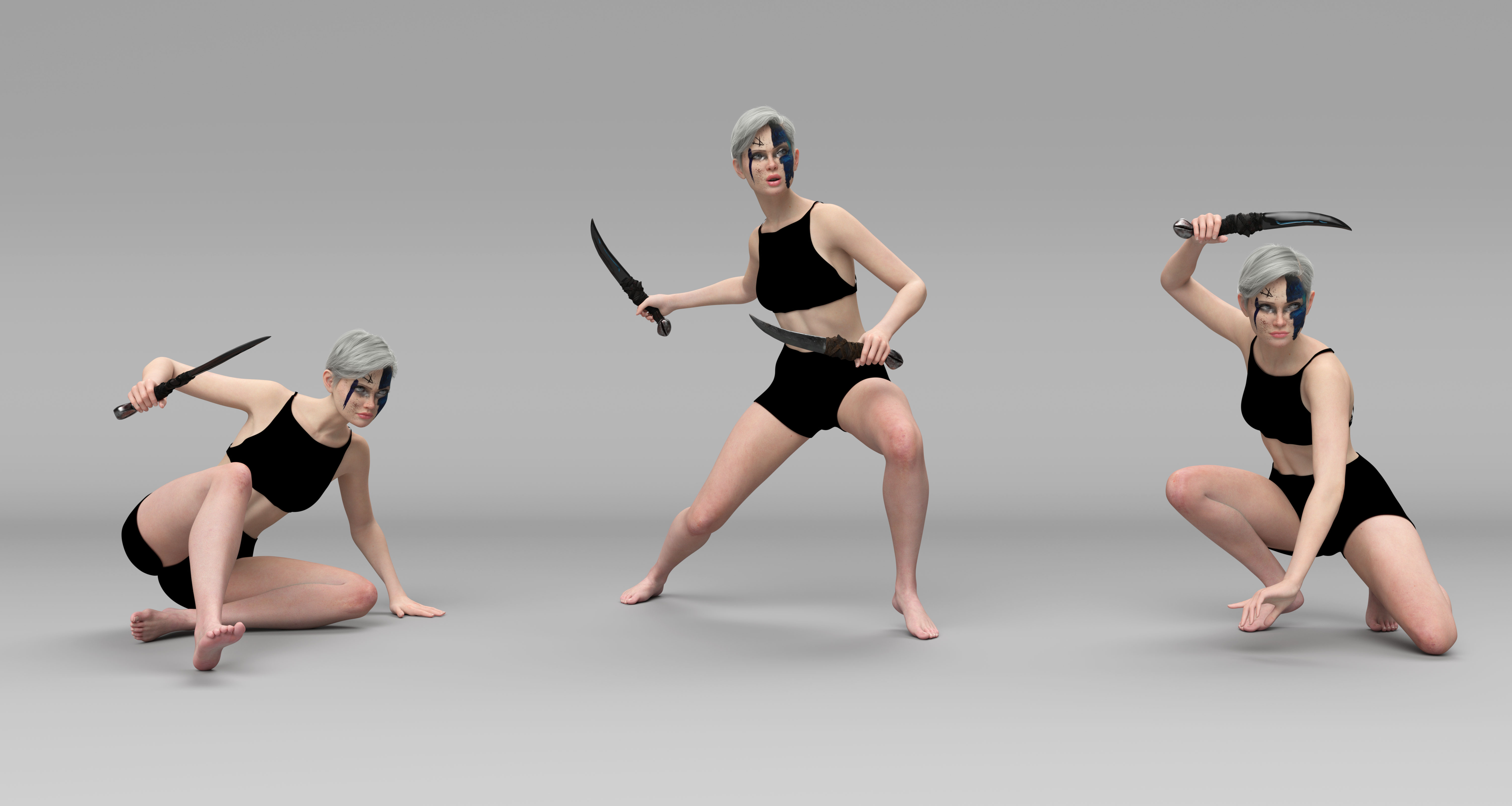 Savage Force Poses and Props for Genesis 9 and Genesis 8 Female