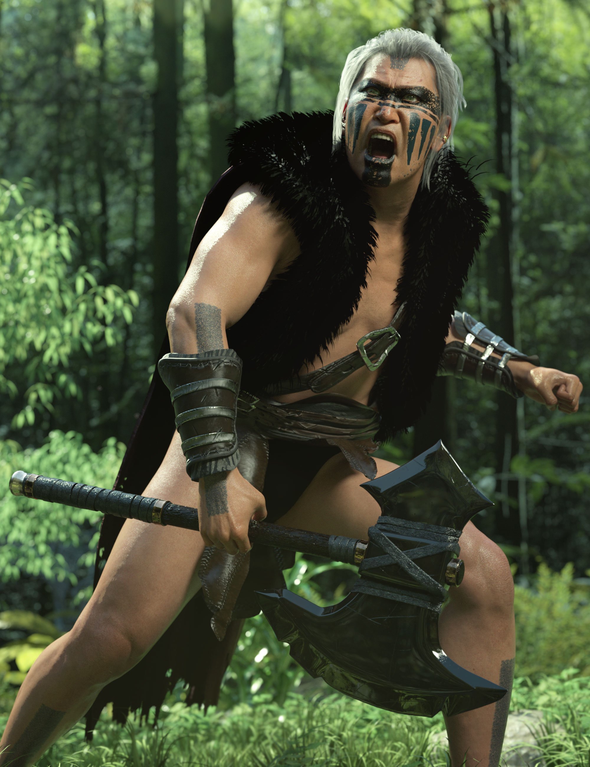 Wild War Poses and Props For Genesis 9 and Genesis 8 Male