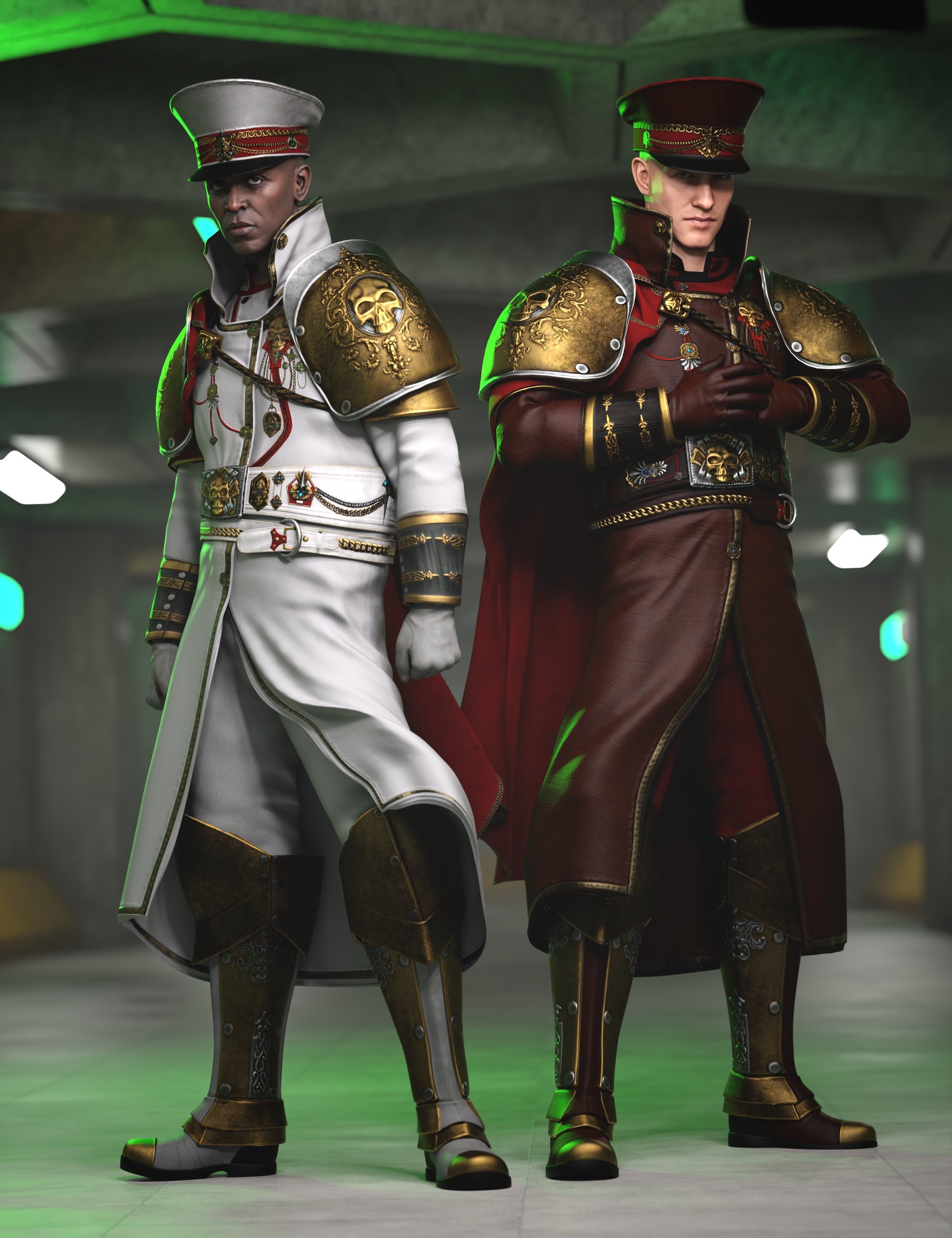 dForce Imperial Commander Outfit Texture Add-On by: Barbara Brundon, 3D Models by Daz 3D