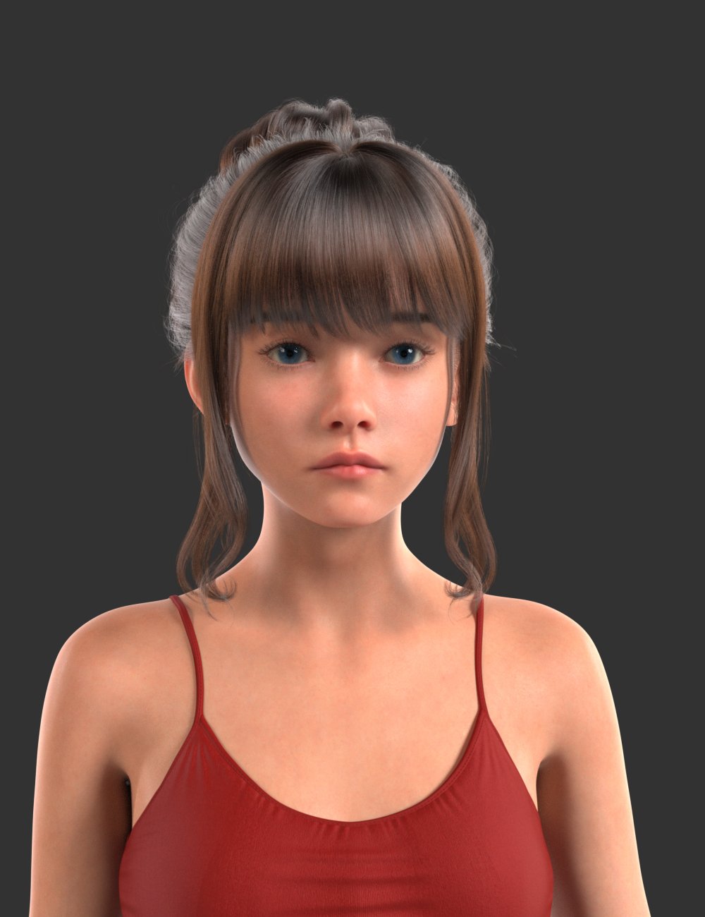 dForce XYZ Love Hair for Genesis 9 by: XYZ, 3D Models by Daz 3D
