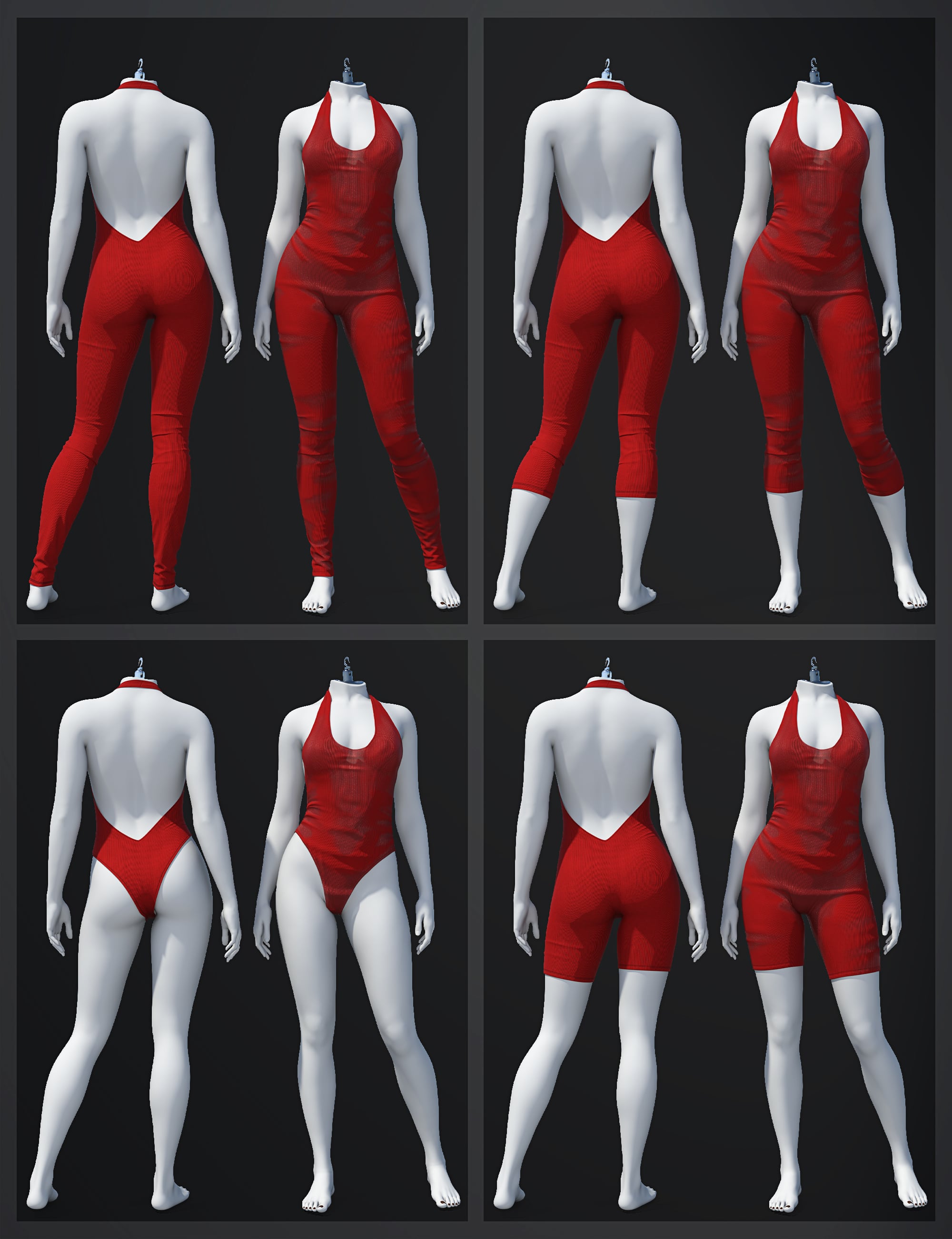 dForce SU One-Piece Yoga Pants Collection for Genesis 9
