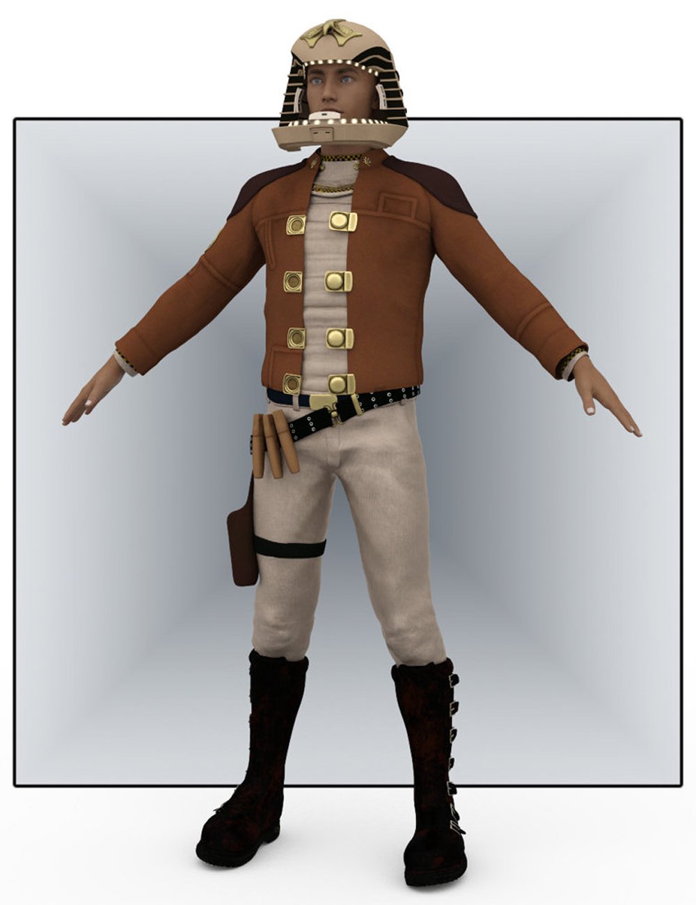 Colonial Warrior for Genesis 8.1 Male by: VanishingPoint, 3D Models by Daz 3D