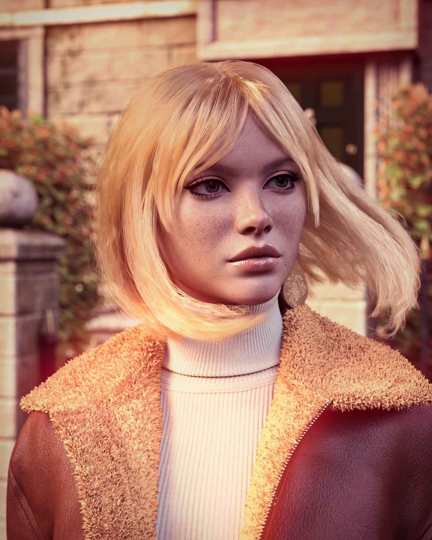 dForce Siena Hair and Earrings for Genesis 9