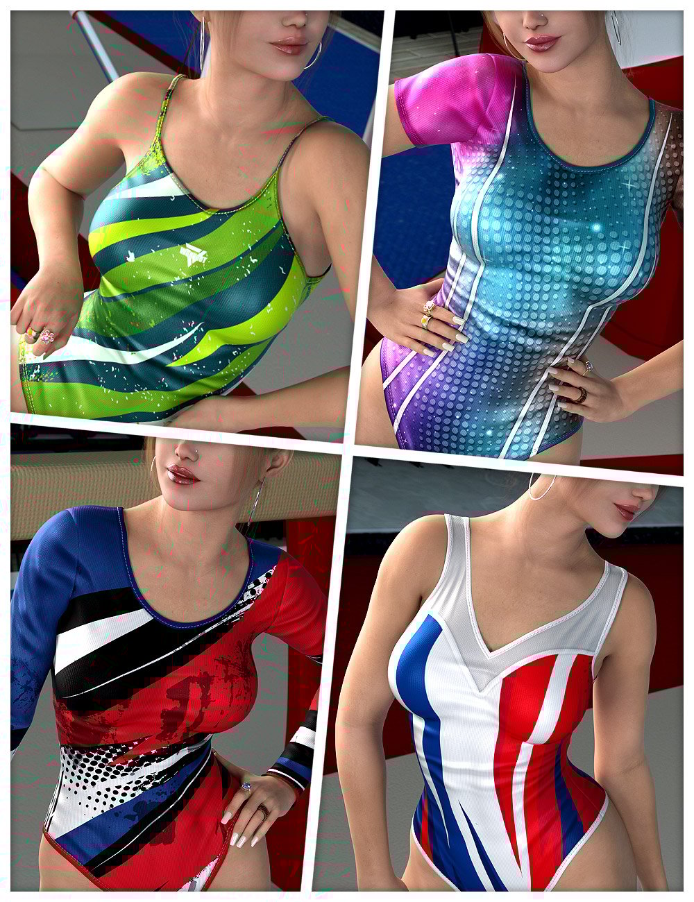 Workout Textures for dForce SU Bodysuit Collection