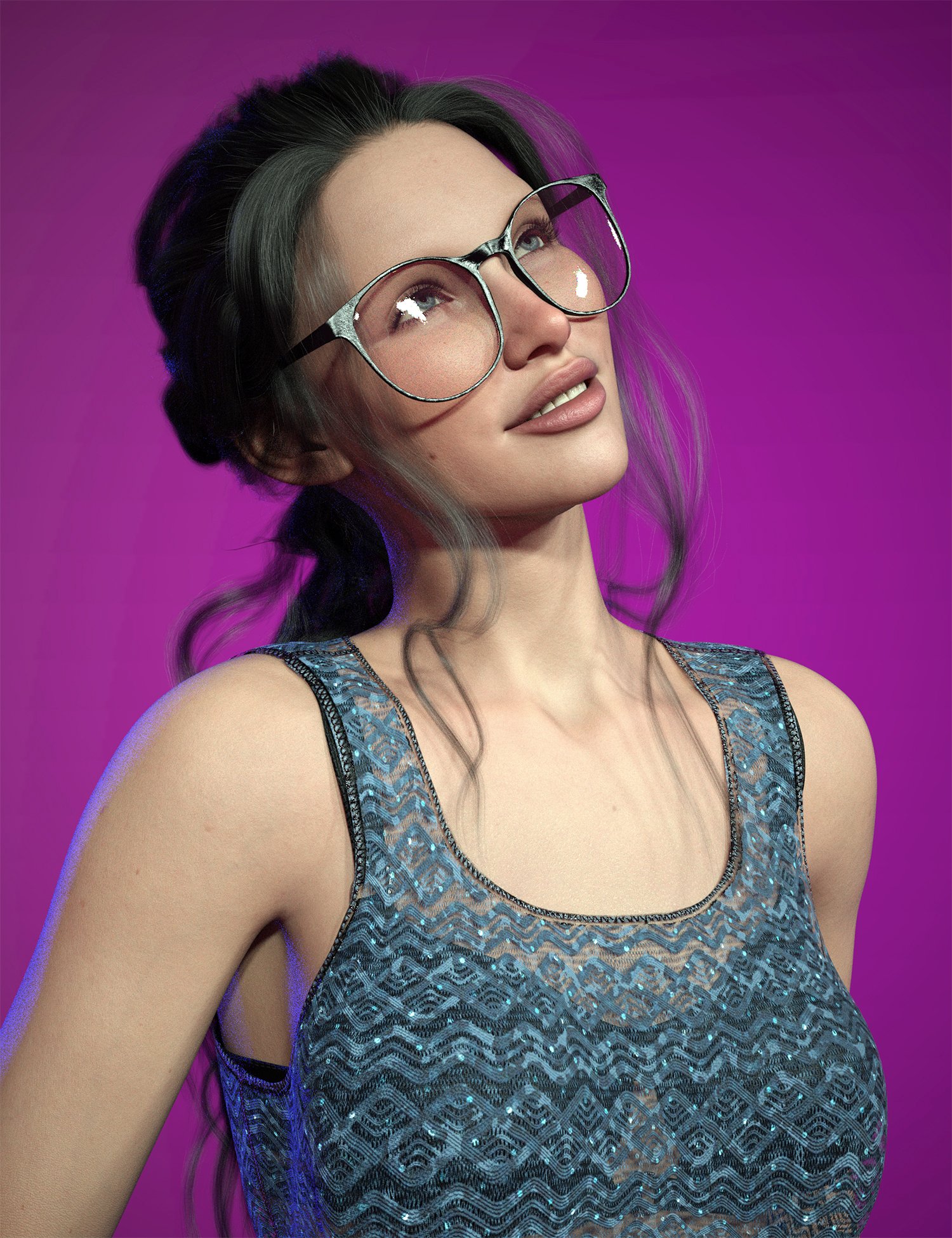 Intellectual Wear Glasses Wearable Props for Genesis 9