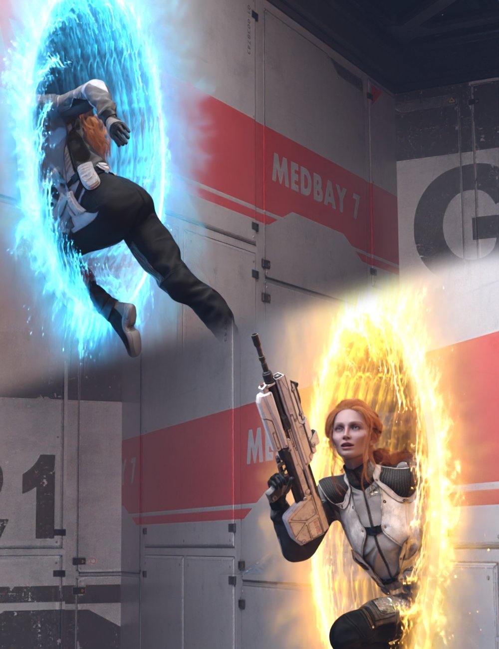 Iray Infinity Portals by: KindredArts, 3D Models by Daz 3D