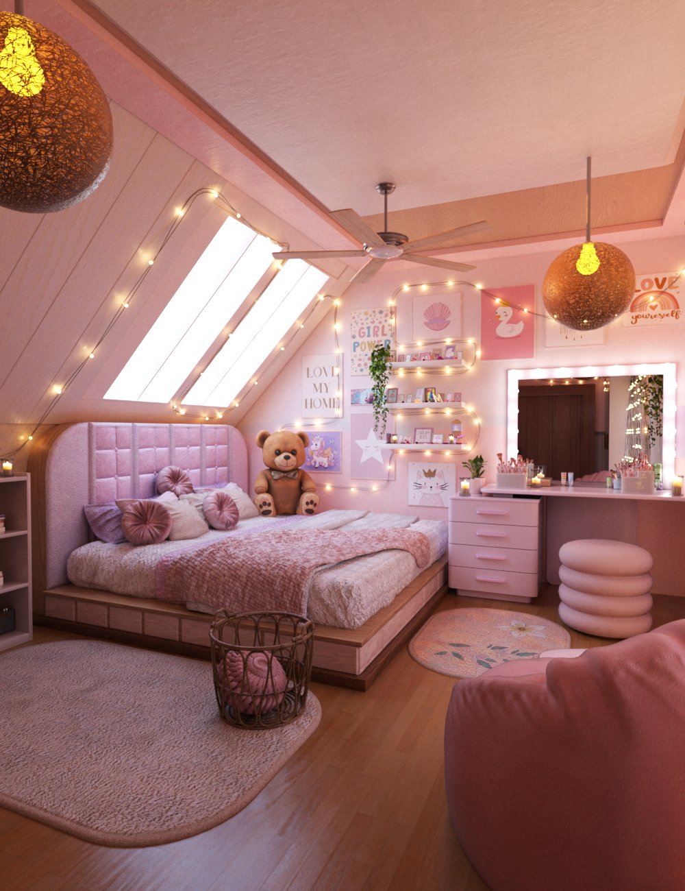 XI Cozy Teen Room by: Xivon, 3D Models by Daz 3D