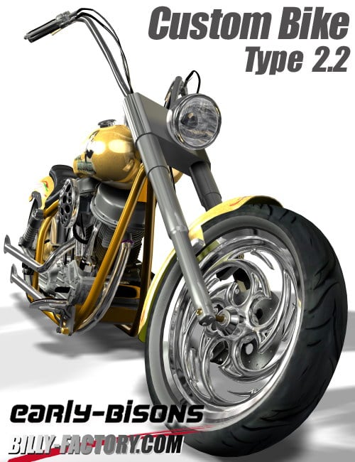 Custom Bike Type 2.2 by: BILLY-T, 3D Models by Daz 3D