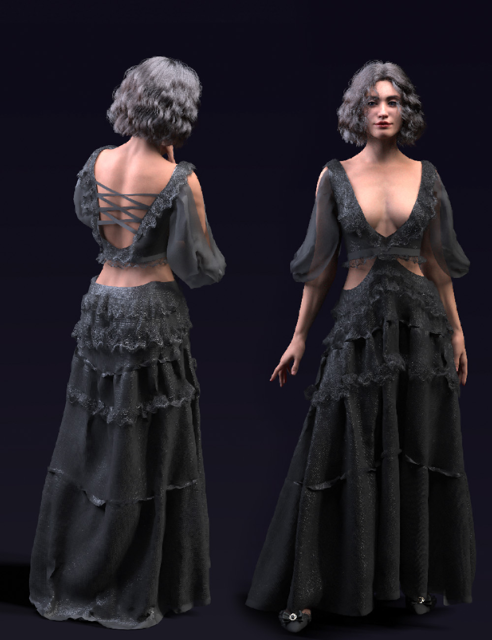 dForce Draped Sundress for Genesis 9