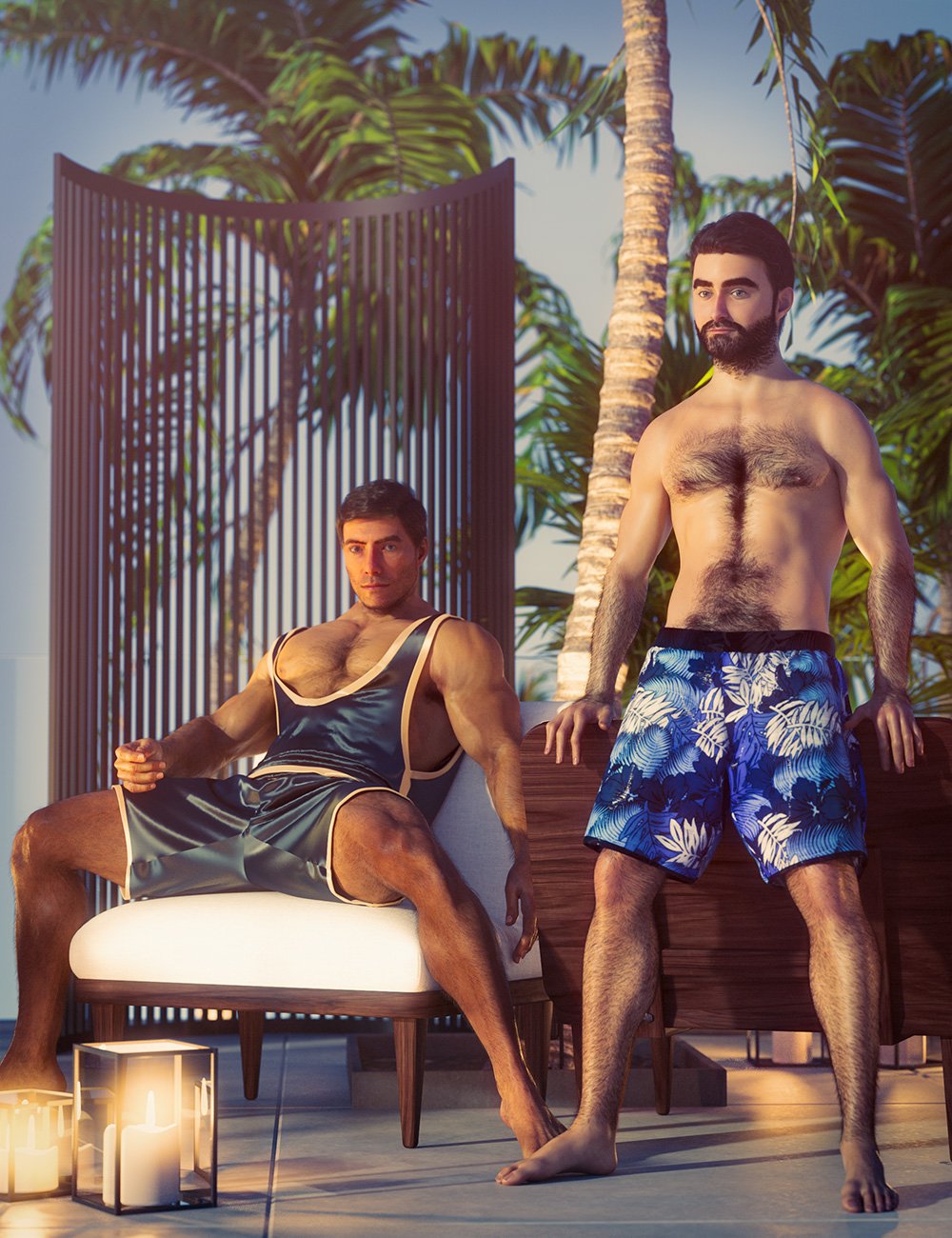 Jepe's Dramatic Sit 2 Poses for Genesis 9 and 8 Male