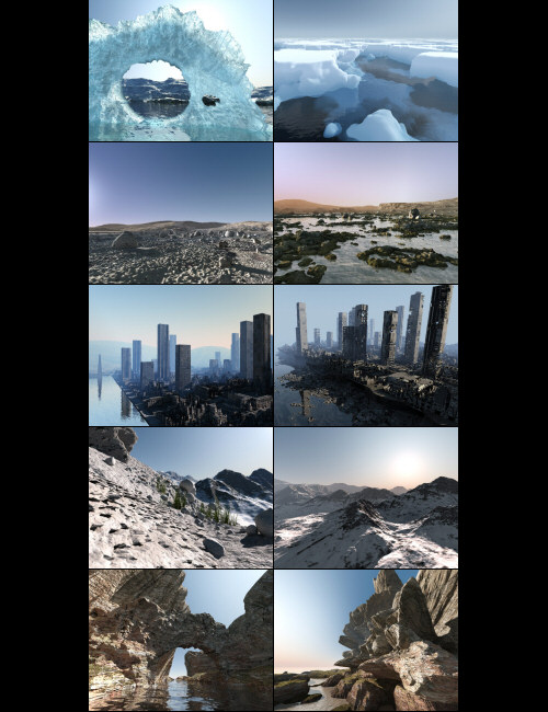 Bryce Pro Landscapes by: David Brinnen, 3D Models by Daz 3D