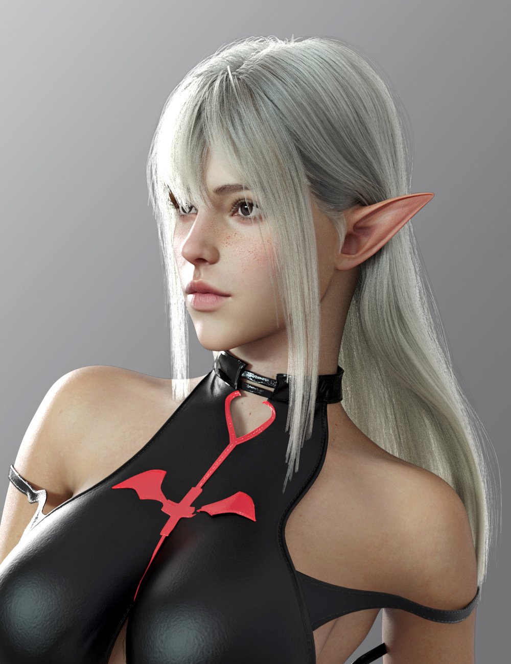 dForce Long Fringe Hair for Genesis 9 by: Magic Brush, 3D Models by Daz 3D