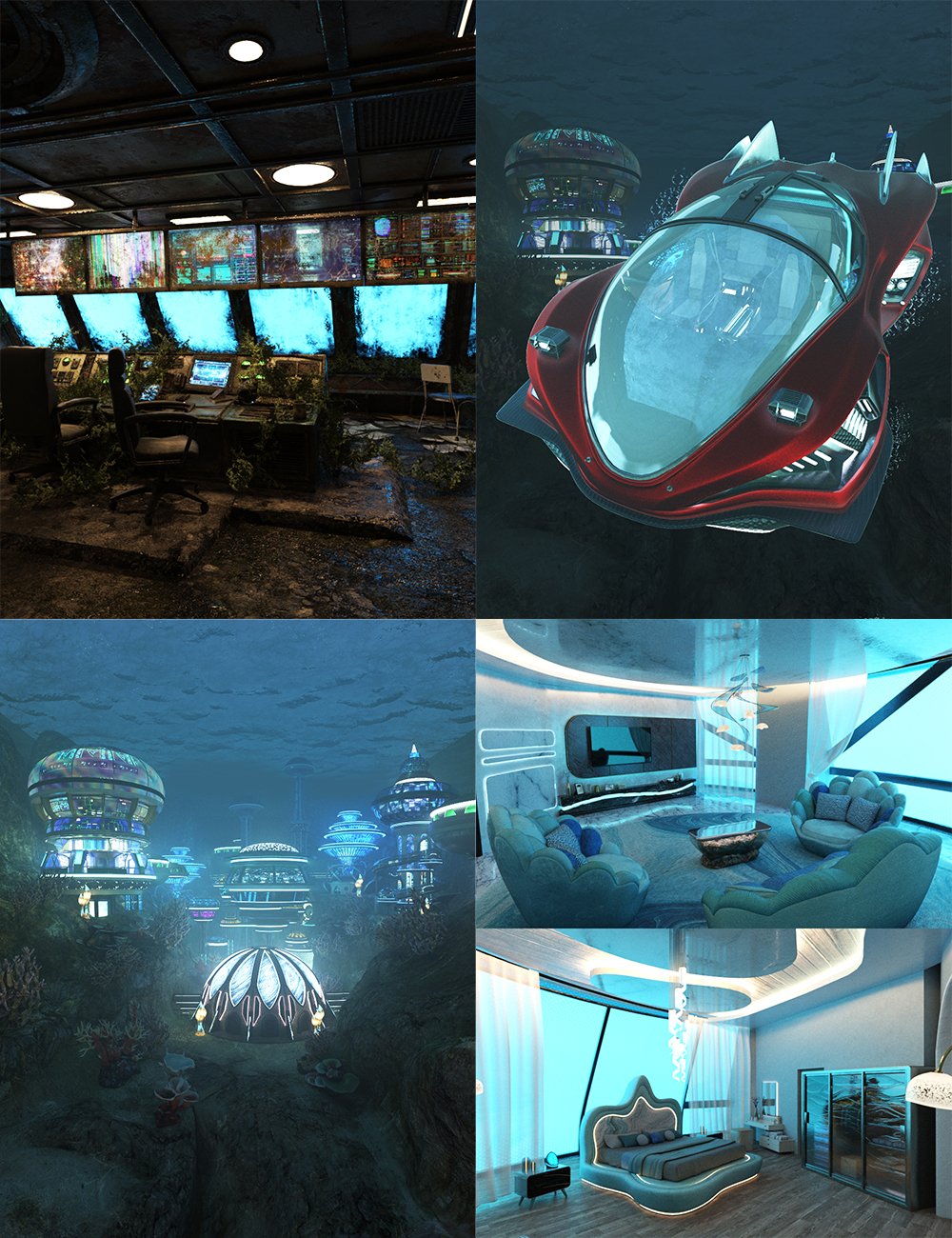 XI Aquatic Bundle by: Xivon, 3D Models by Daz 3D