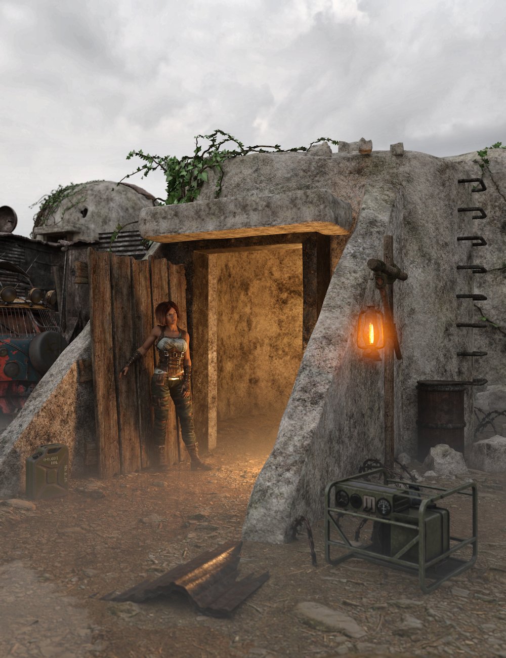Post Apocalyptic Bunkers 1 by: Enterables, 3D Models by Daz 3D