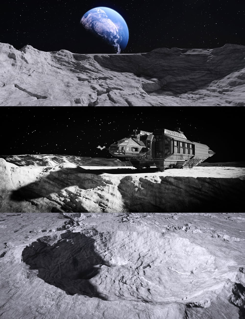 Moon Crater by: Dreamlight, 3D Models by Daz 3D