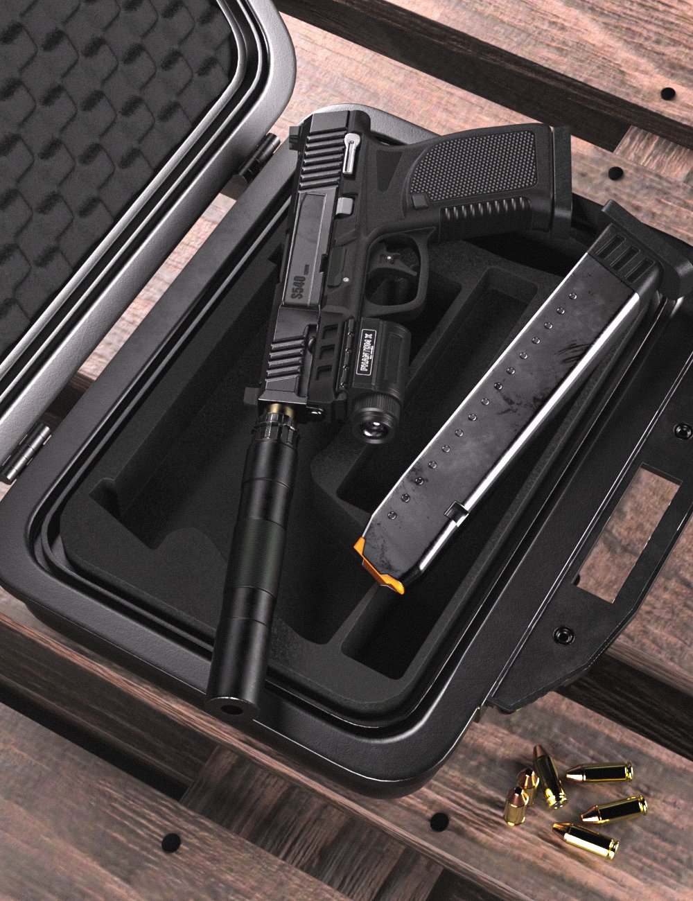 PFL S540 Pistol by: Pinkslip, 3D Models by Daz 3D