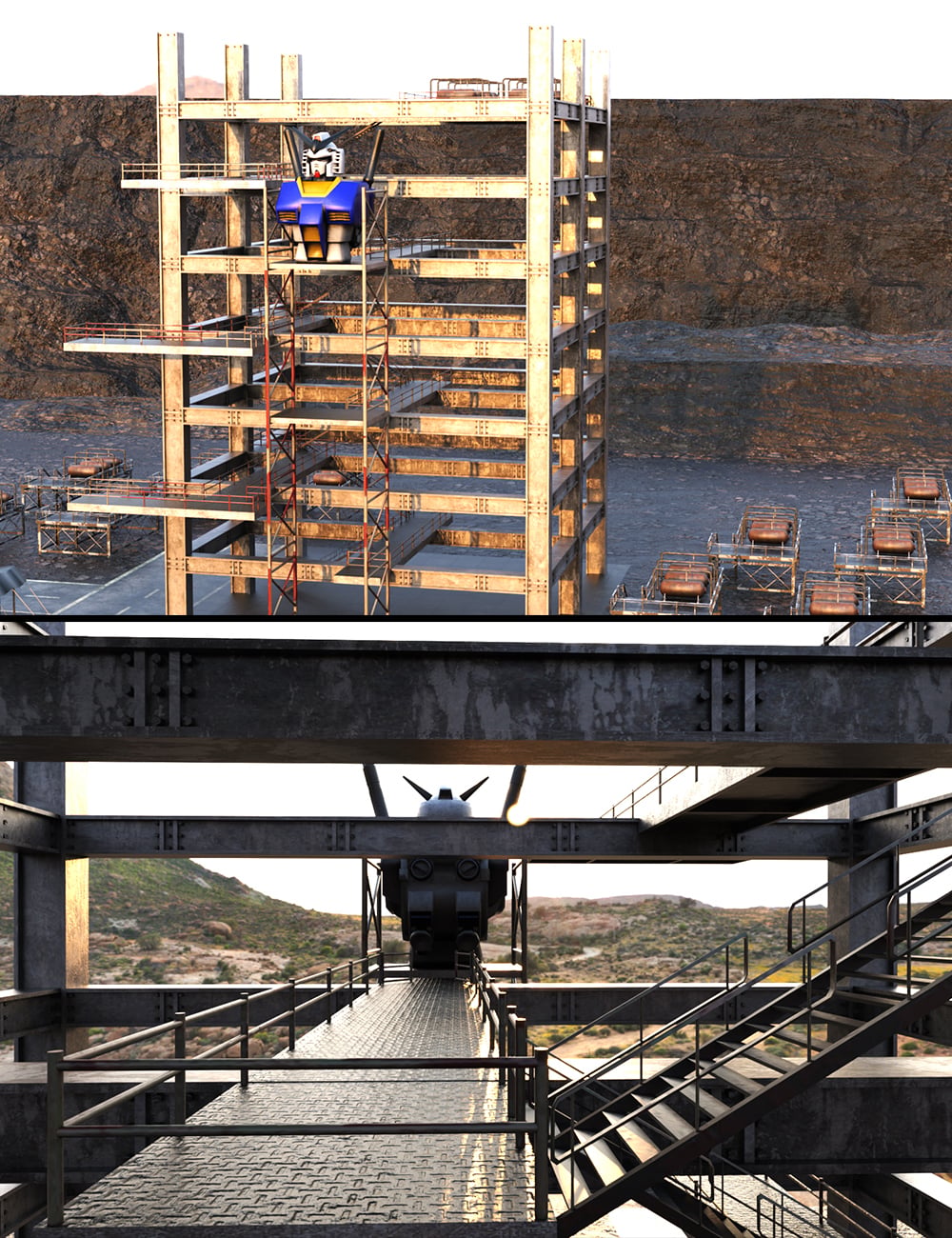 Abandoned Robot Hangar by: Tesla3dCorp, 3D Models by Daz 3D