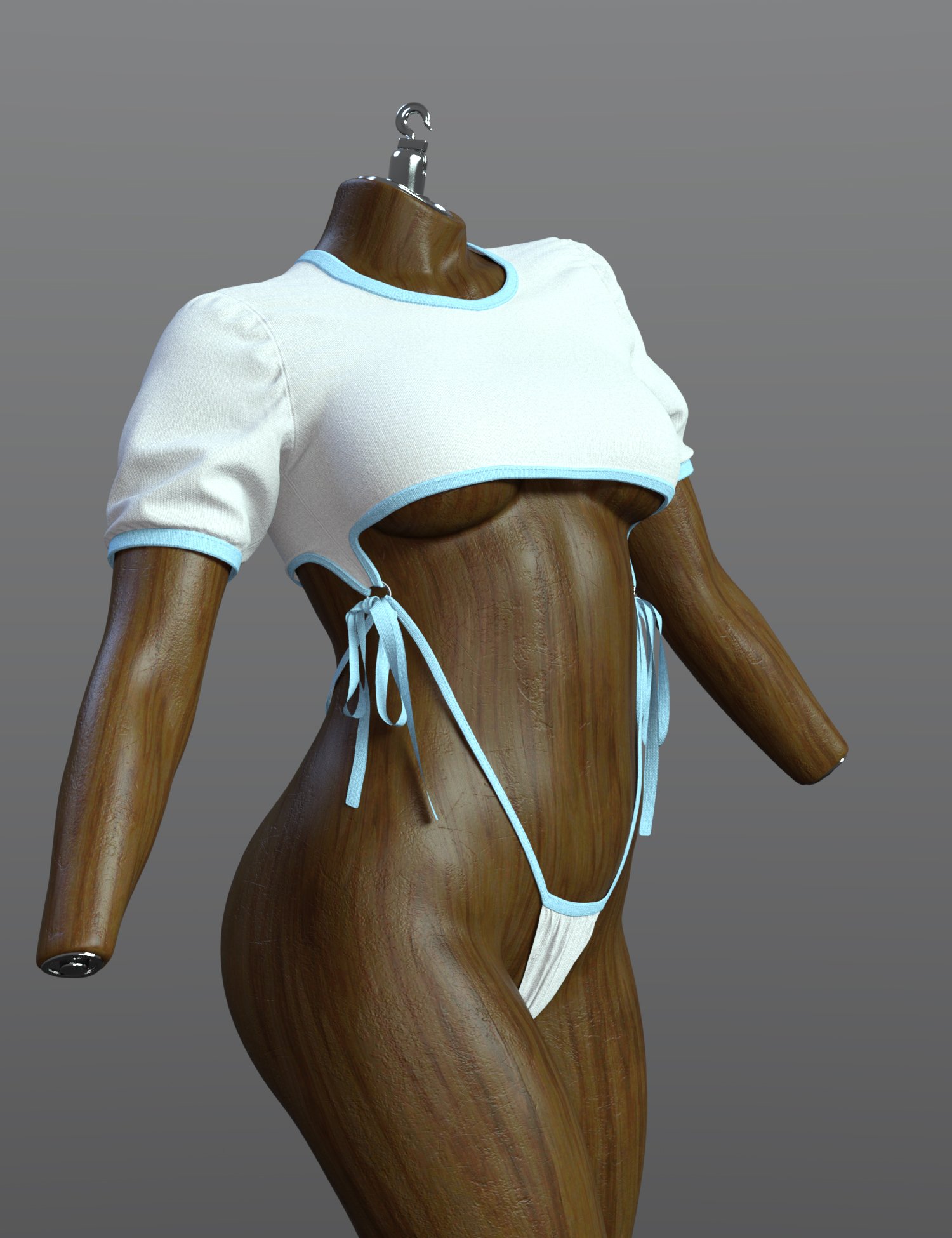 SPR Tie Up Jumpsuit for Genesis 9 by: Sprite, 3D Models by Daz 3D