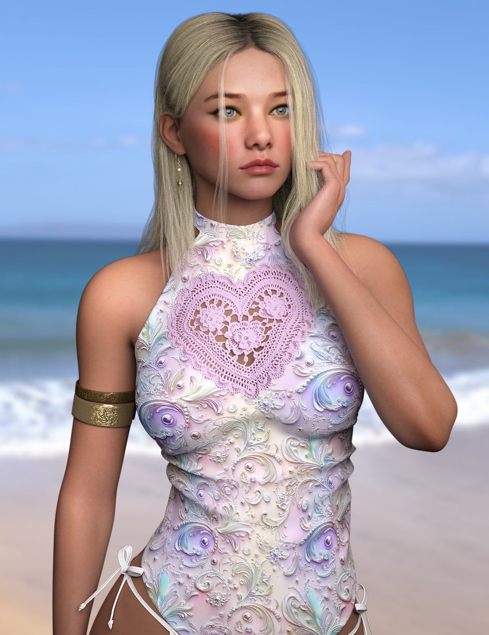L3D Summer Colors Add-On Summertime Bandana Top by: LUNA3D, 3D Models by Daz 3D