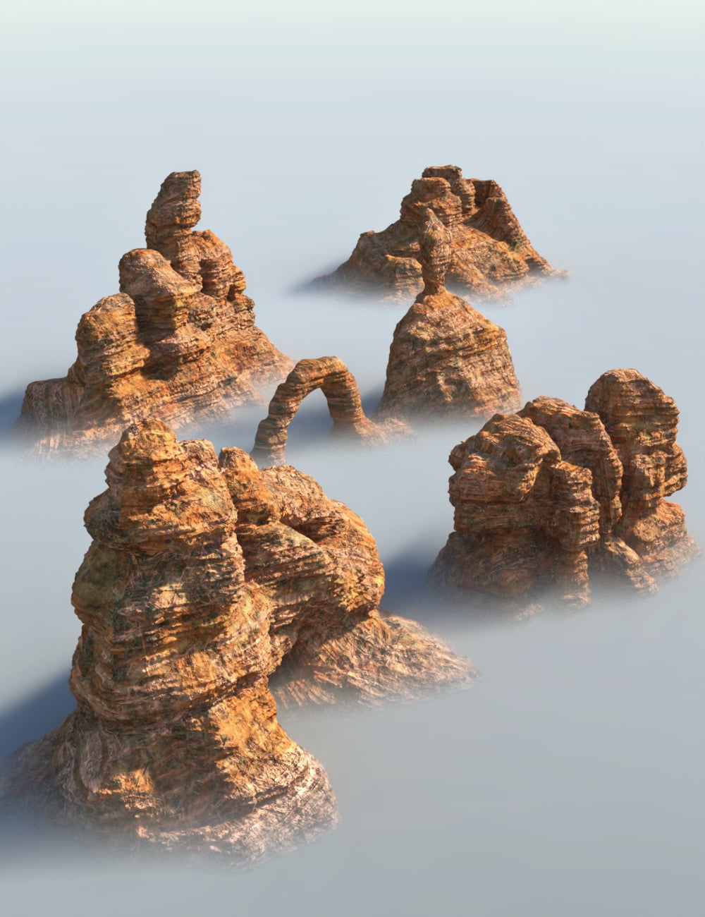 Moab 2 Rock Collection by: PerspectX, 3D Models by Daz 3D