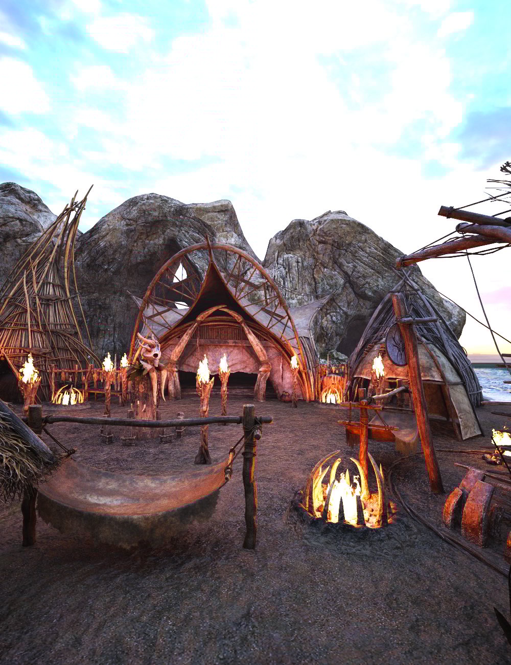 XI Native Settlement by: Xivon, 3D Models by Daz 3D