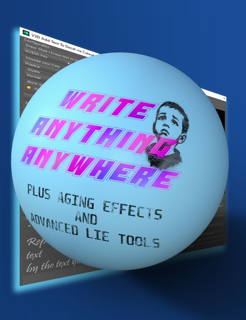 Write Anywhere Plus Advanced LIE and Aging Tools by: V3Digitimes, 3D Models by Daz 3D
