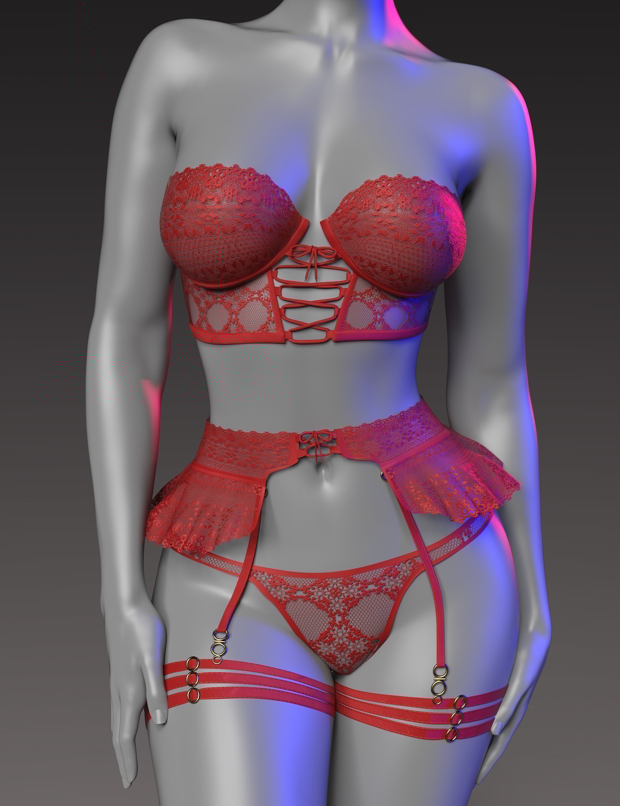 InStyle - X-Fashion Adorable Flower Lingerie Texture Add-On