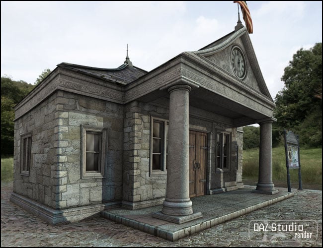 A Curious Town Hall by: Jack Tomalin, 3D Models by Daz 3D