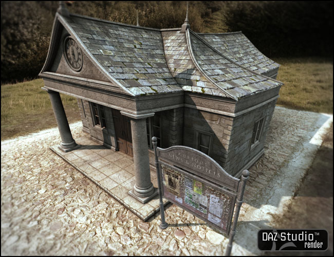 A Curious Town Hall by: Jack Tomalin, 3D Models by Daz 3D