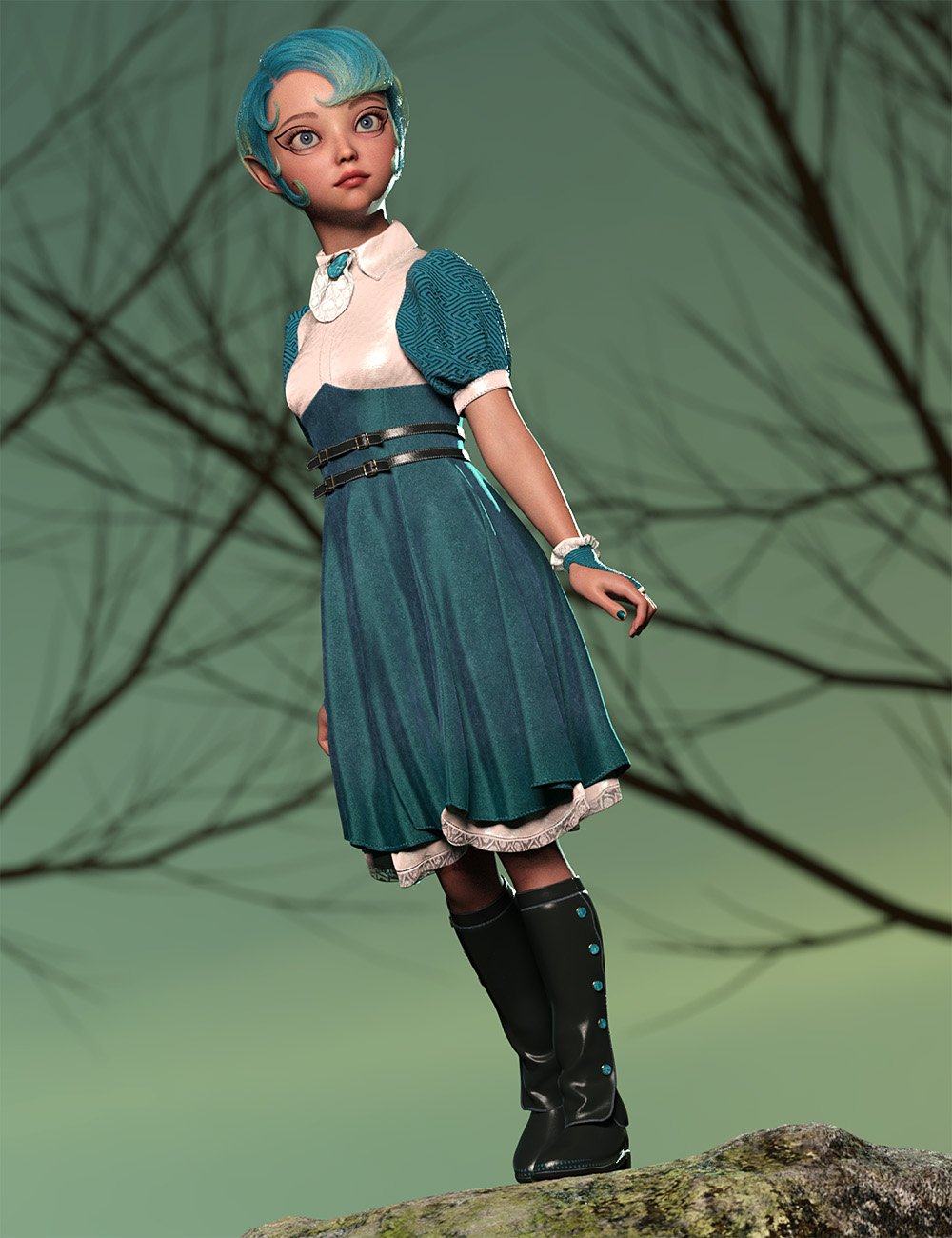 dForce Lady Lisbet Outfit Genesis 9 dForce Lady Lisbet Outfit Genesis 9 by: ForbiddenWhispersLyrra Madril, 3D Models by Daz 3D