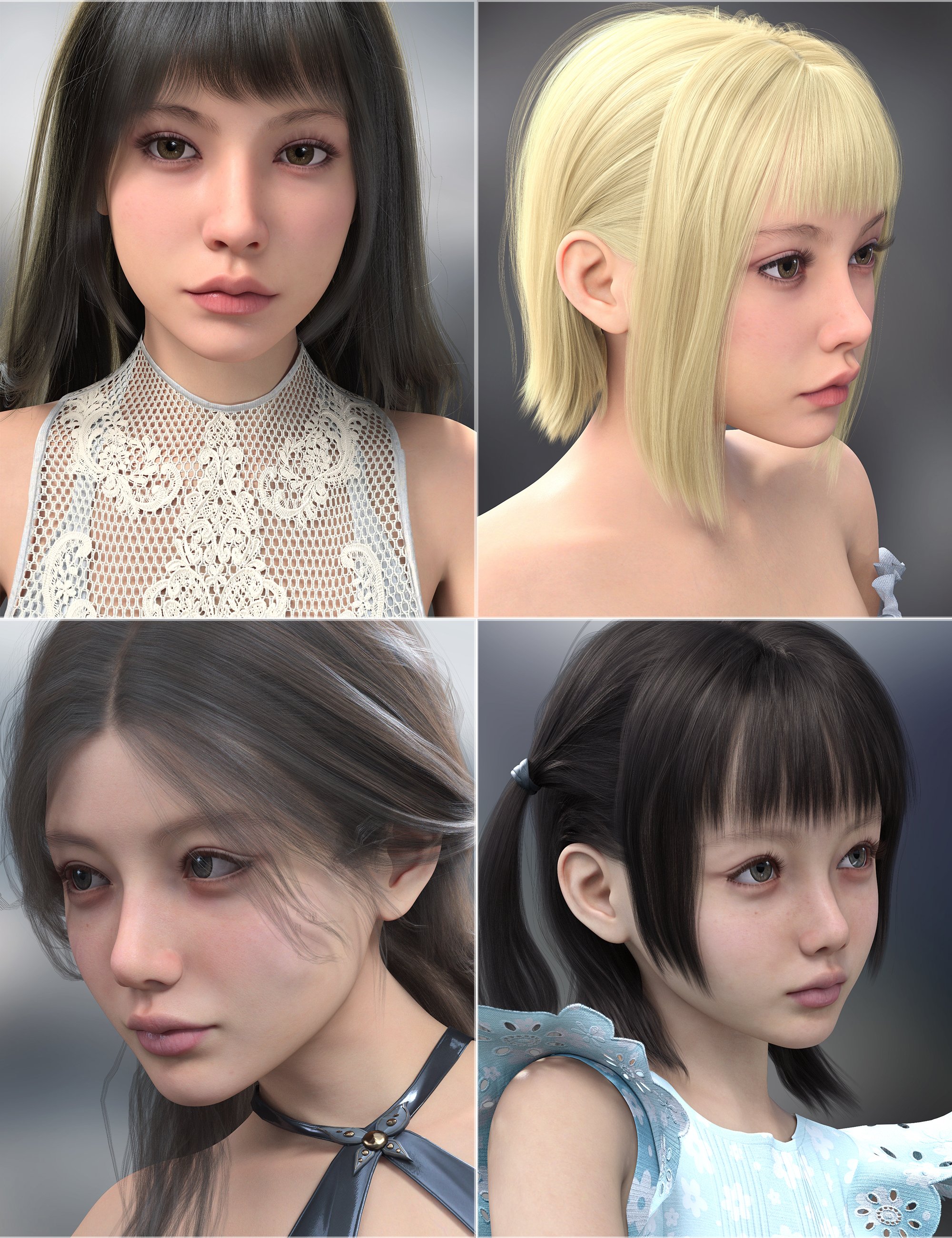 Vo Hong Min and Young, and Vo Finks and Young HD for Genesis 9 Character Bundle