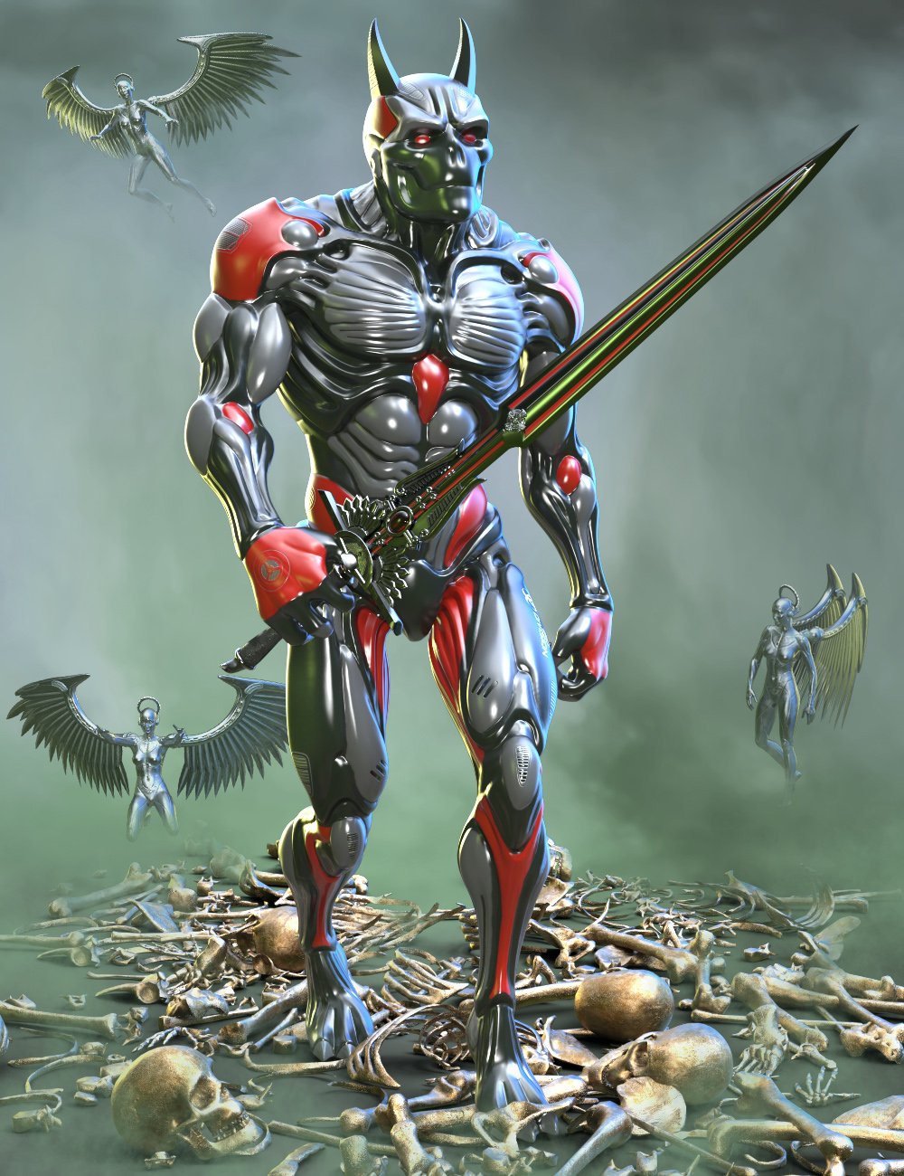 BioMech Demon BioMech Demon by: midnight_stories, 3D Models by Daz 3D