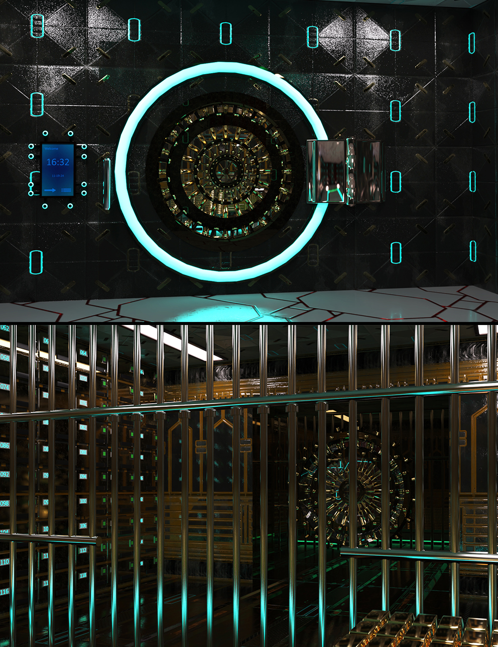 Futuristic Vault by: bituka3d, 3D Models by Daz 3D