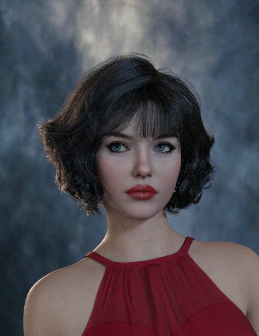 Sukki Messy Curls For Genesis 9 by: Neftis3D, 3D Models by Daz 3D