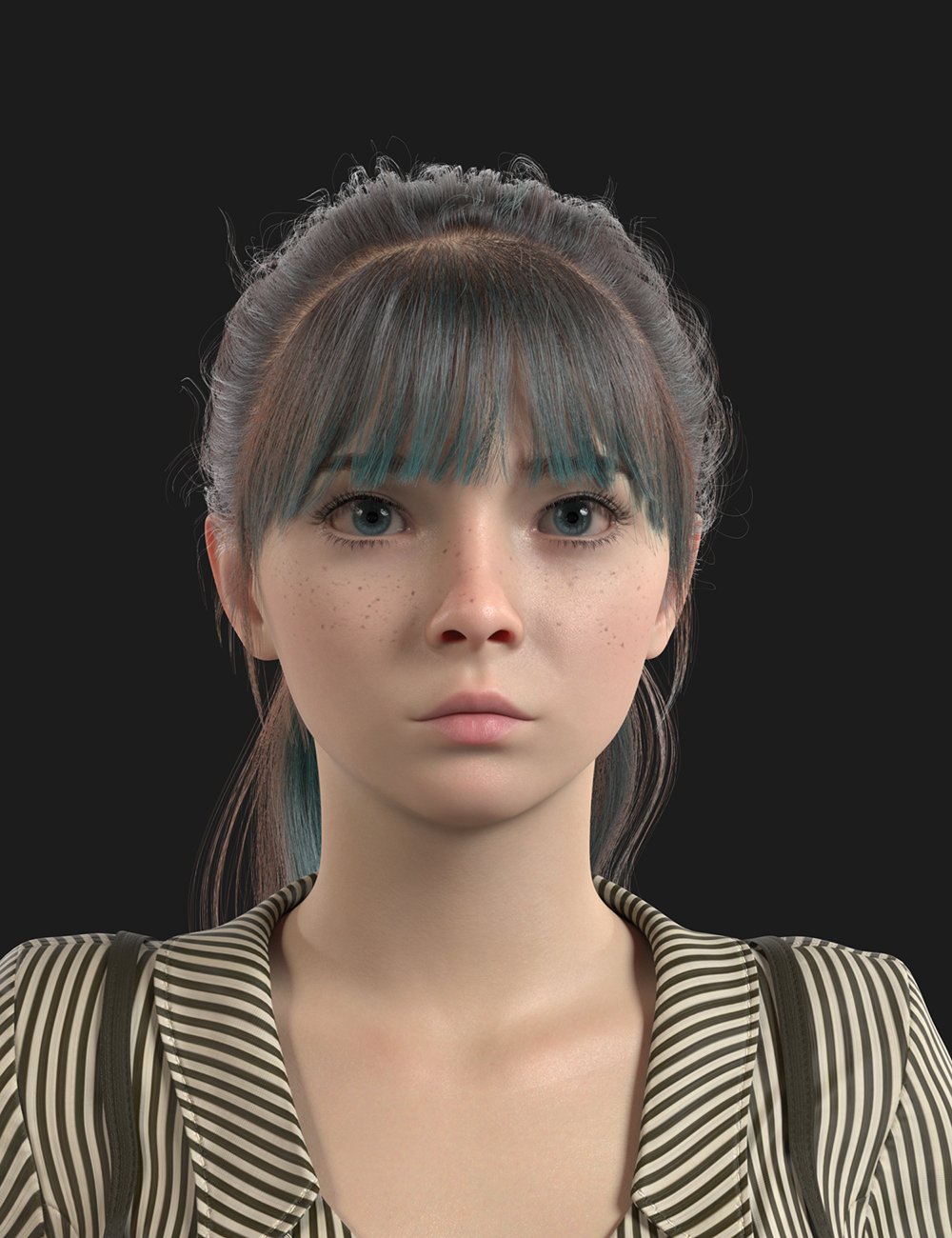 XYZ Lib and Cute Hair Bundle for Genesis 9 by: XYZ, 3D Models by Daz 3D