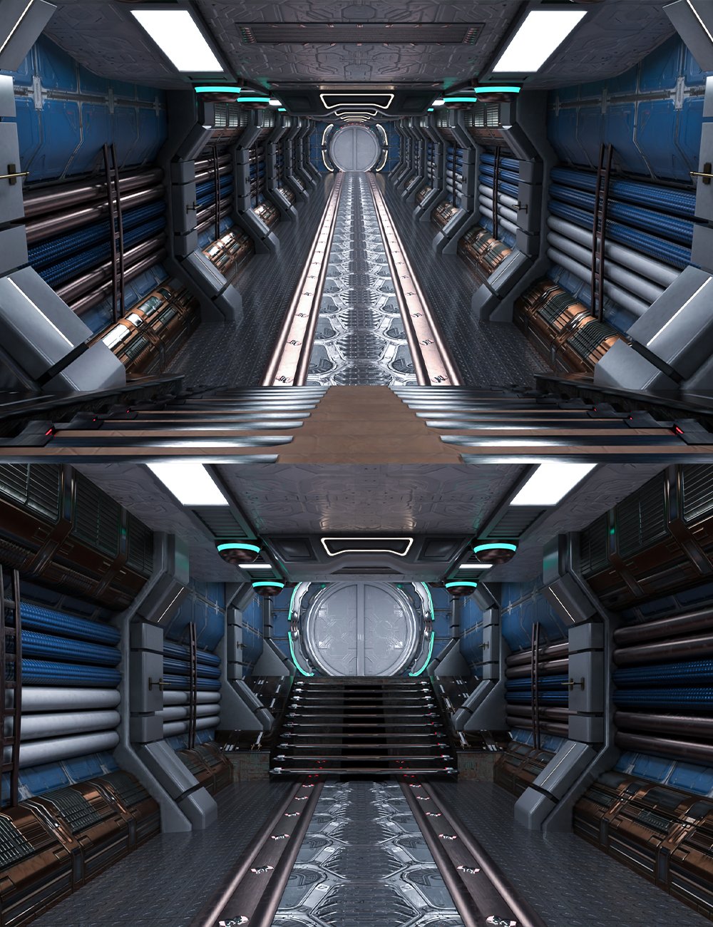 Futuristic Underground Hallway by: clacydarch, 3D Models by Daz 3D