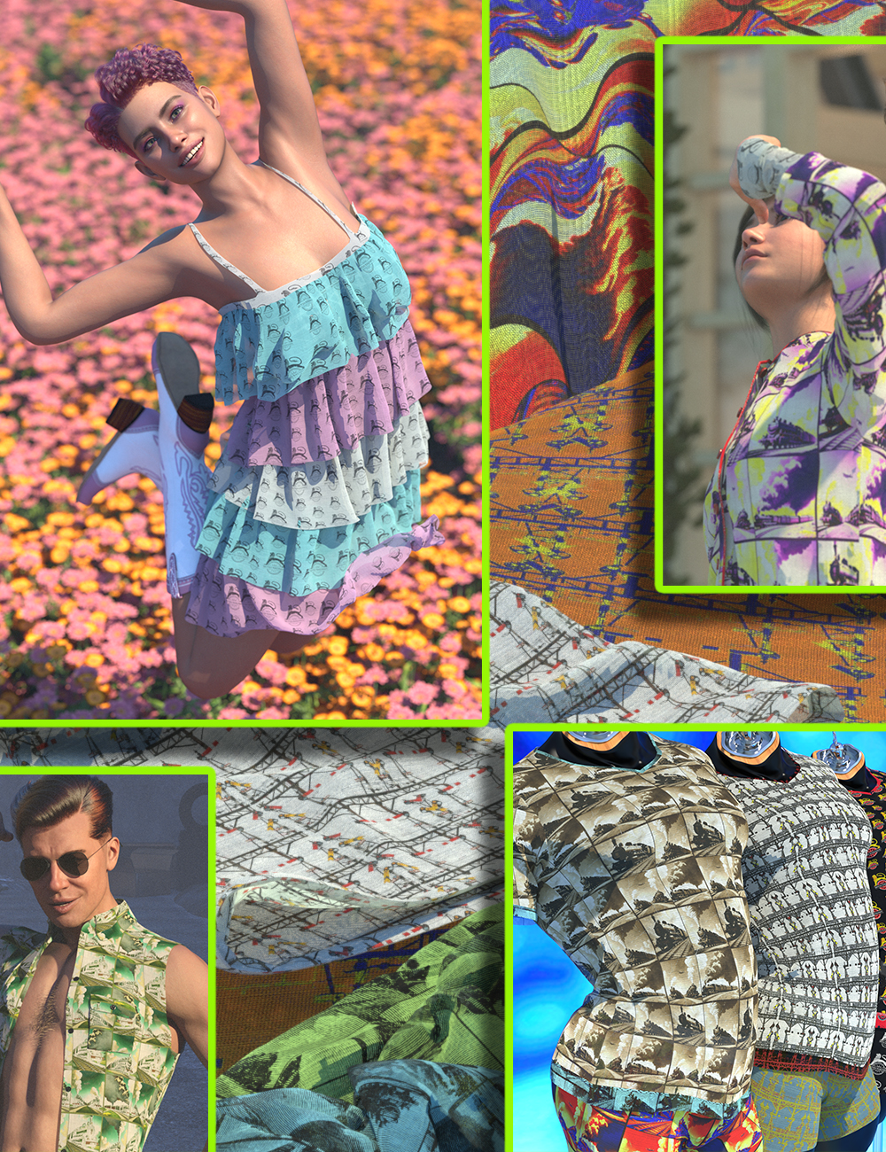 Really Chuffed Iray Fabric Shaders by: MartinJFrost, 3D Models by Daz 3D