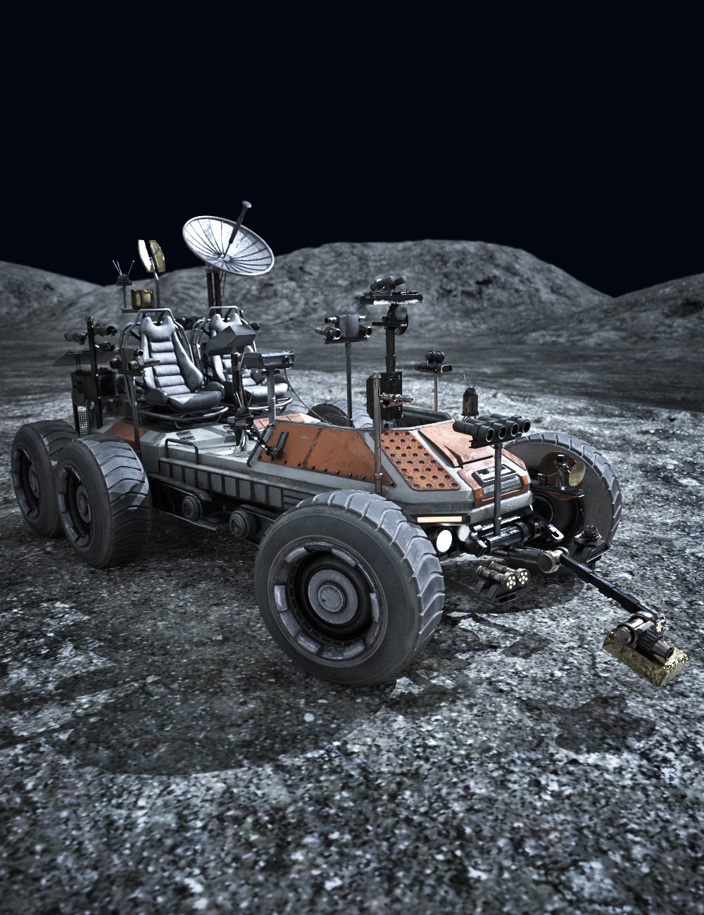 XI Moon Buggy by: Xivon, 3D Models by Daz 3D