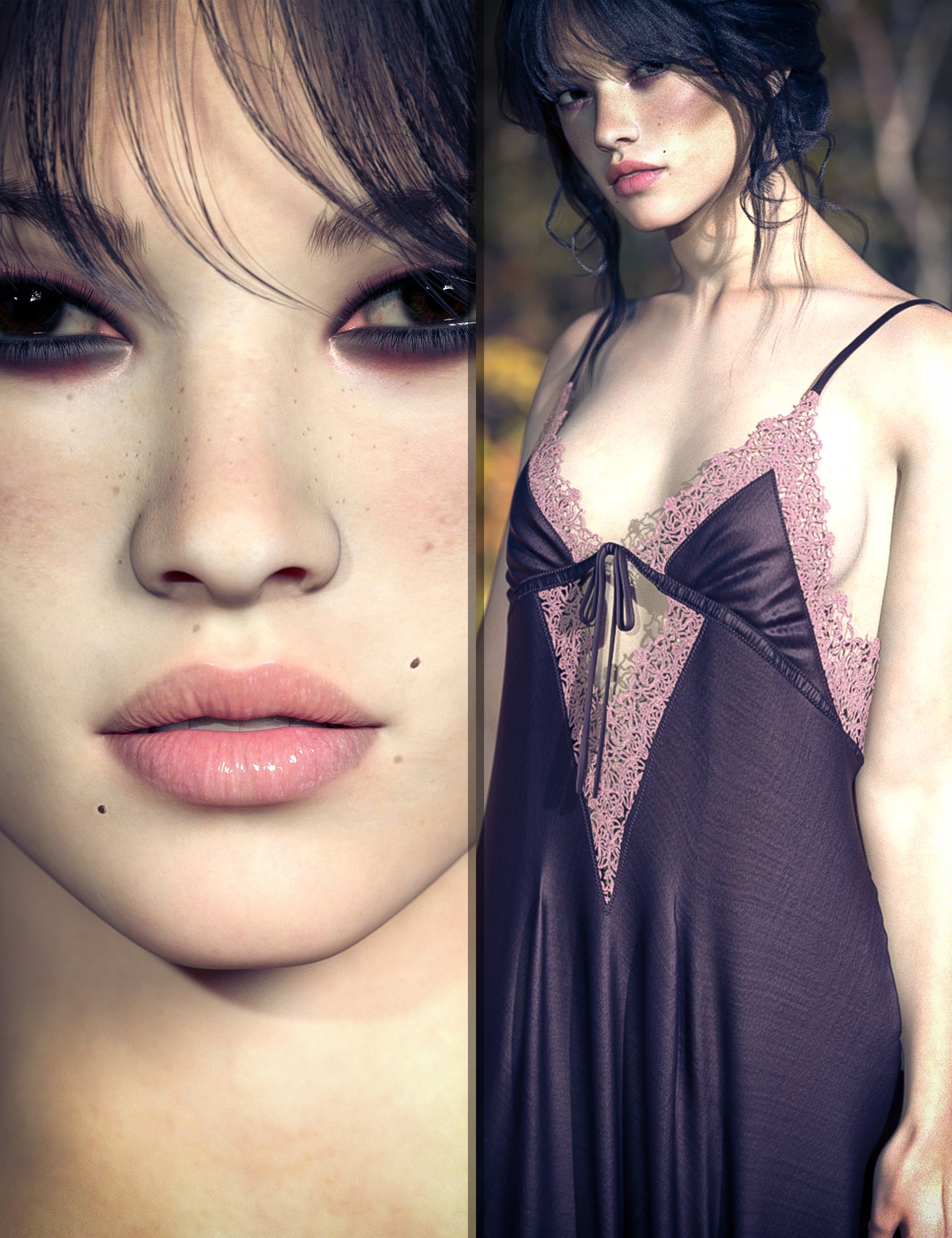 CB Tala HD Character and Slip Dress Bundle by: CynderBlue, 3D Models by Daz 3D