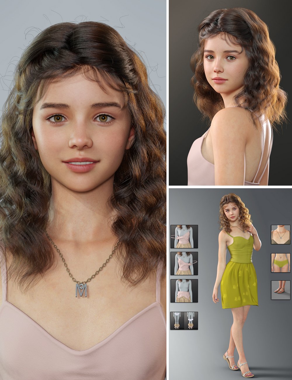 MB Xaria HD for Genesis 9 Bundle by: Magic Brush, 3D Models by Daz 3D
