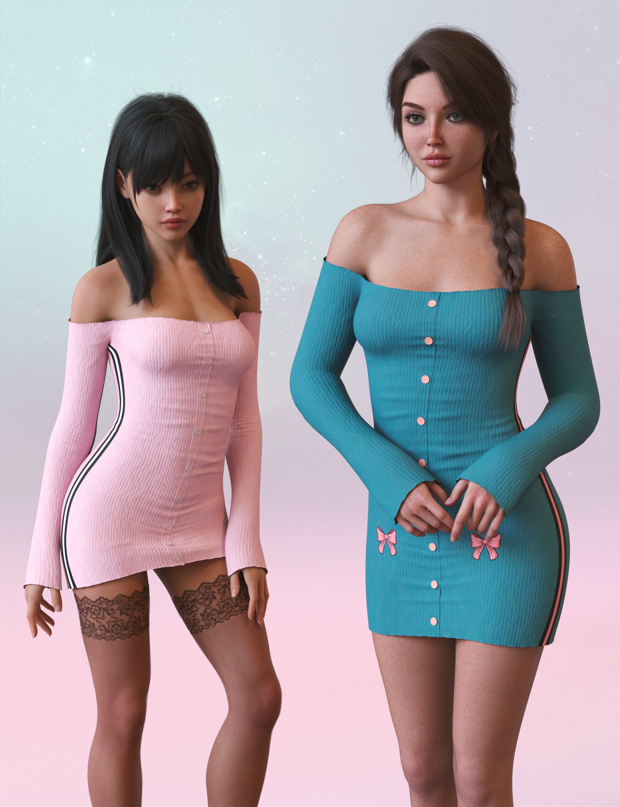 Arietta Dress for Genesis 9 by: PrefoX, 3D Models by Daz 3D