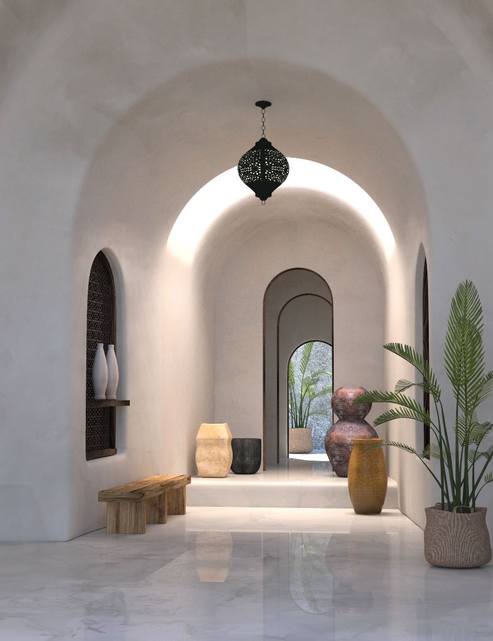 White Arches Hallway