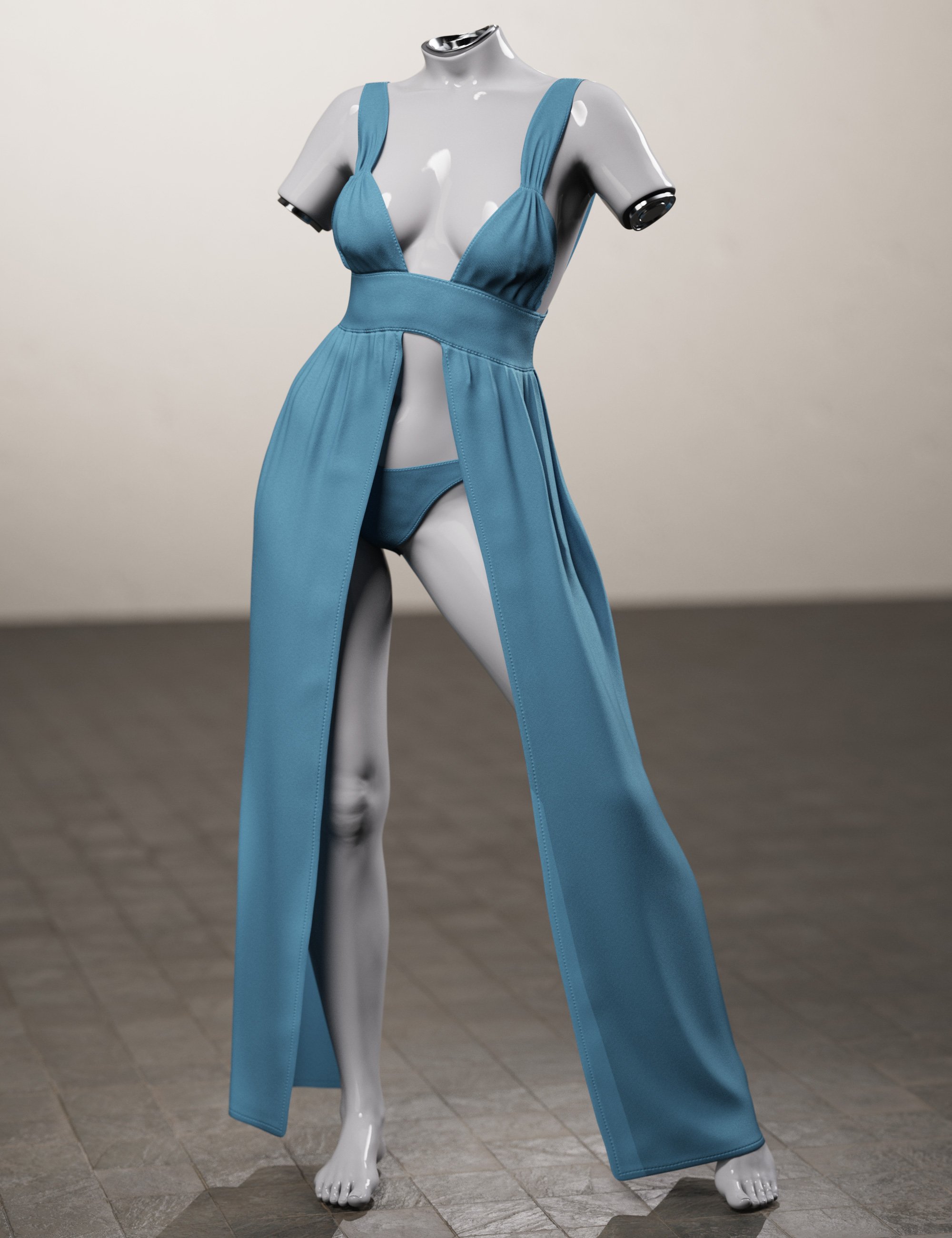 dForce Summer Style Wrap Dress for Genesis 9