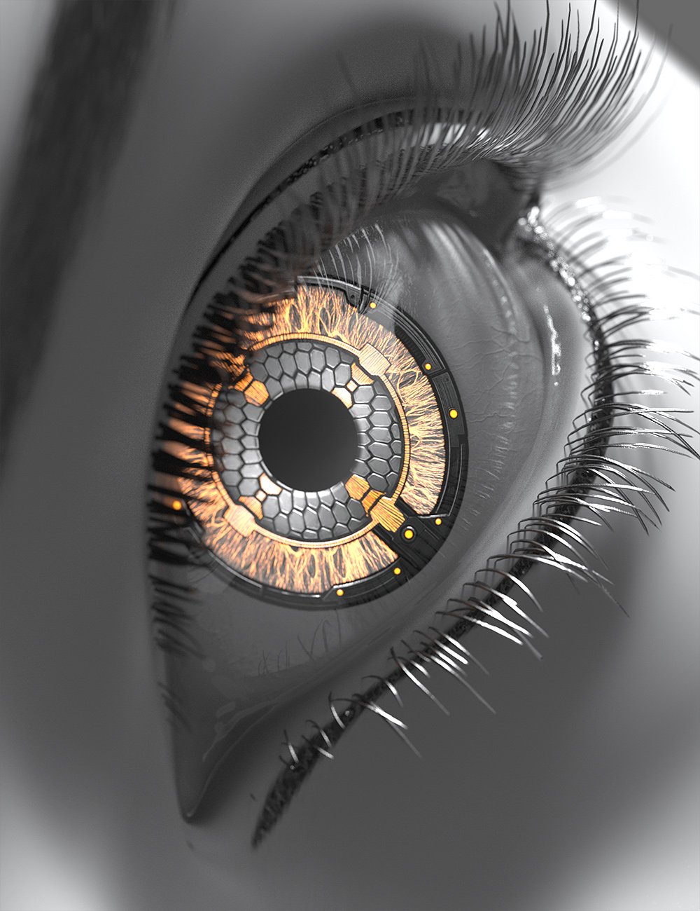 Irregular Sci-Fi Iris Builder for Genesis 9 by: ForbiddenWhispers, 3D Models by Daz 3D